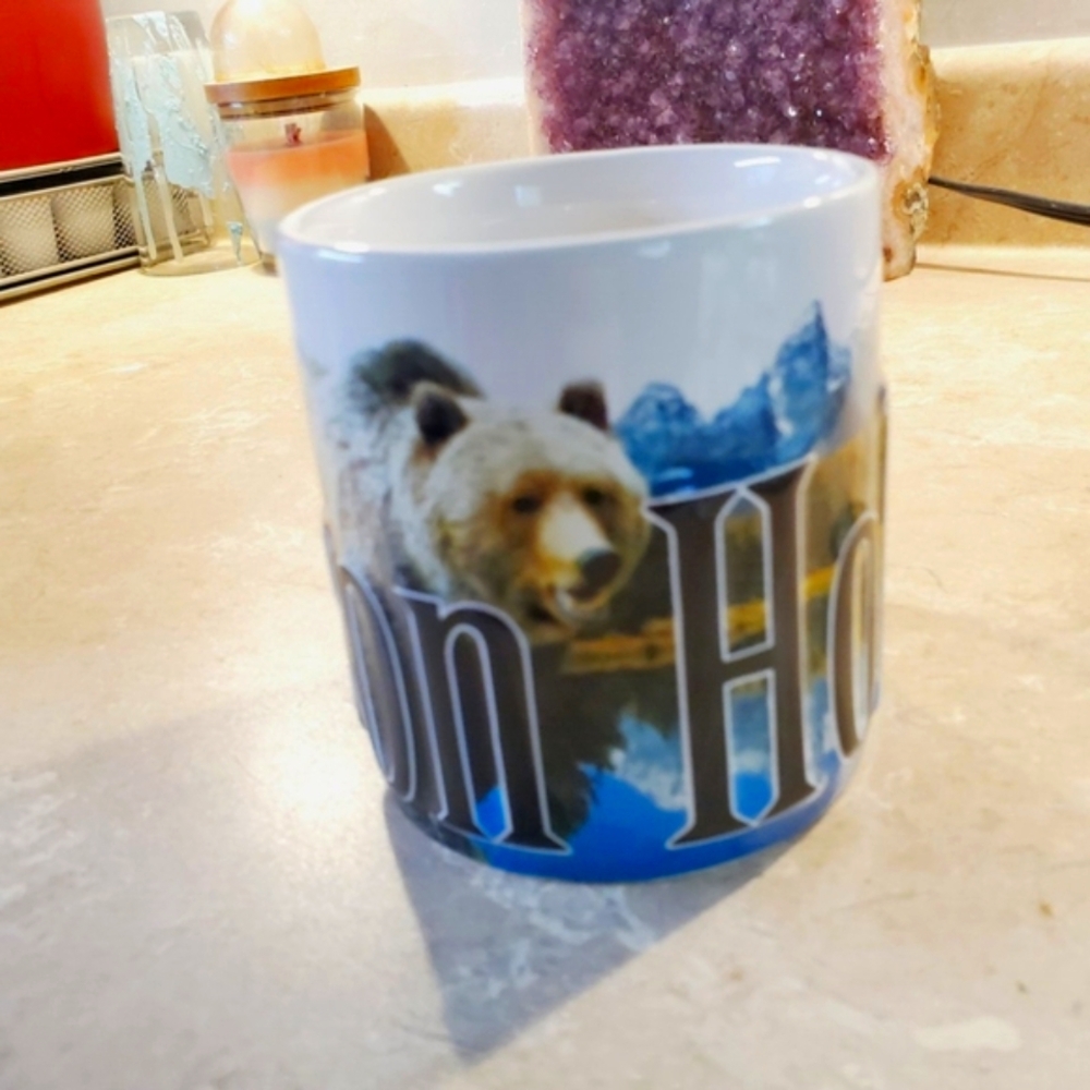 Wyoming Scenic Coffee Mug - Blue and White